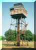 One of two steel towers that held guns and used for lookout.